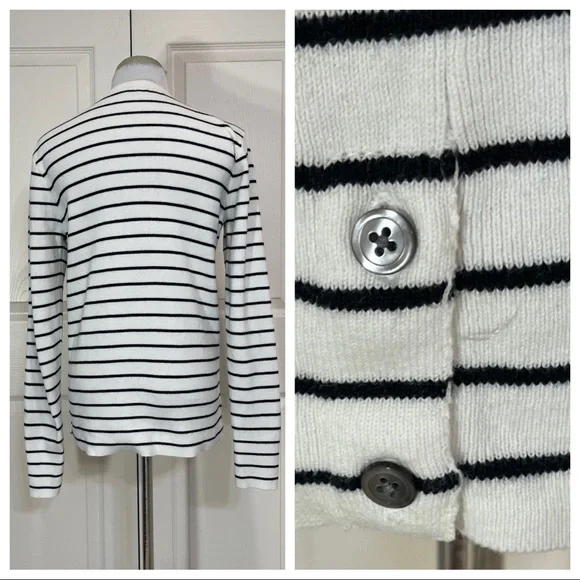 Club Monaco cotton/cashmere striped sweater - Picture 4 of 7